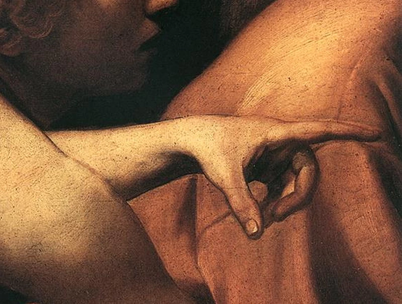 Il sacrificio di Isacco - Galleria degli Uffizi, Florence, mano